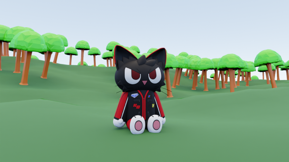 Eon is sitting on the vast landscape. For eonstro