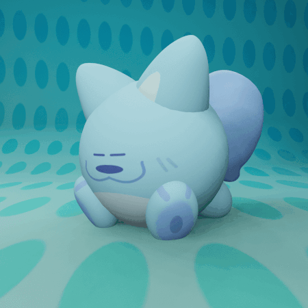 Blueberri is sleeping. For bozosart