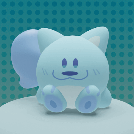Blueberri is waving to the viewer. One of my earliest Blender animations. For bozosart