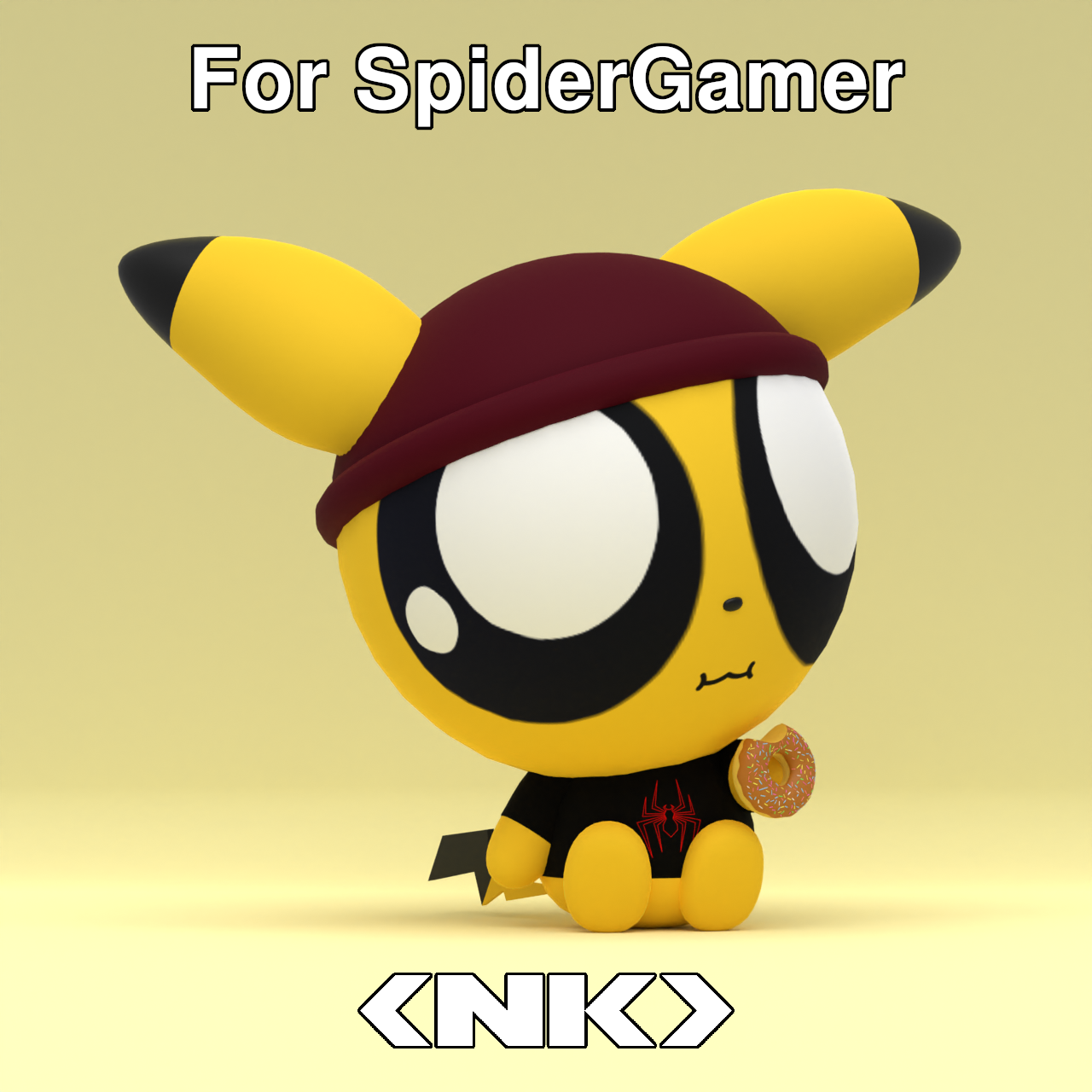 A simple 3D render of Jaclon eating a donut. For Renegade Spider