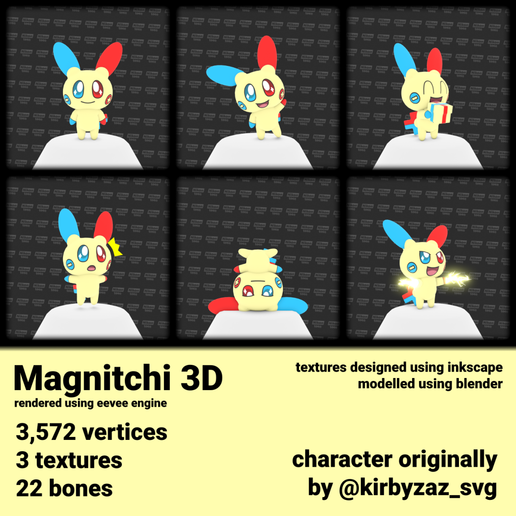 A render card of Magnitchi. For Kirbyzaz