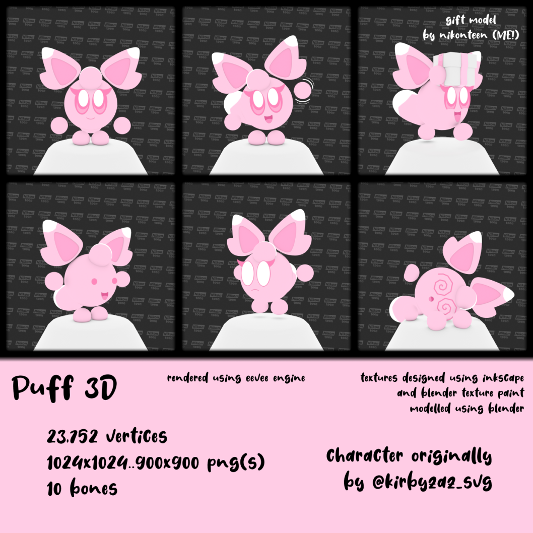 A render card of Puff. For kirbyzaz