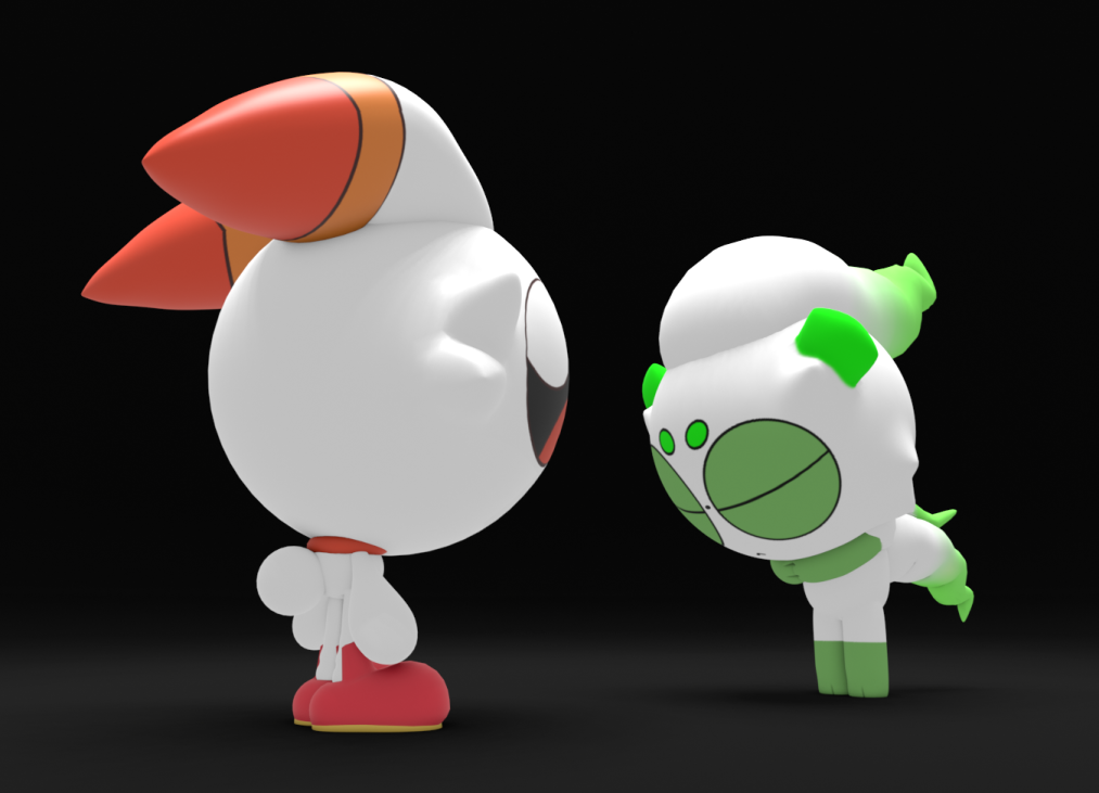 Takhwif is bowing to Jordan. LittleSobBlue inspired the design of the 3D model for Takhwif, so this is a way of saying thank you to him.