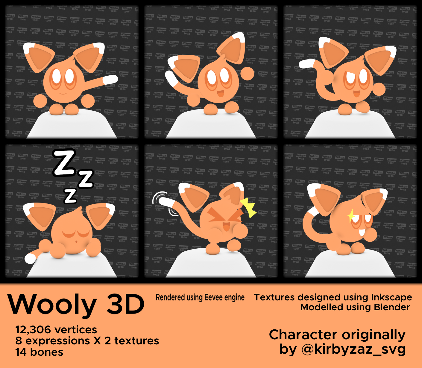 A render card of a Wooly Objie. For kirbyzaz