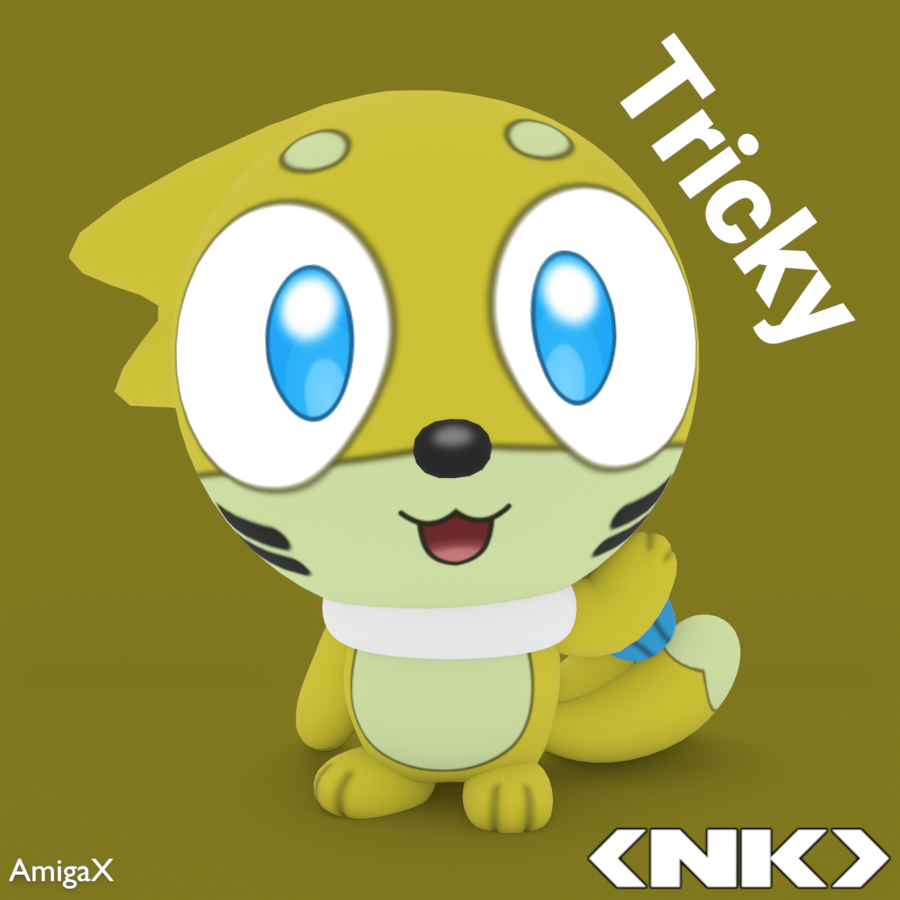 A simple 3D render of Tricky. For AmigaX