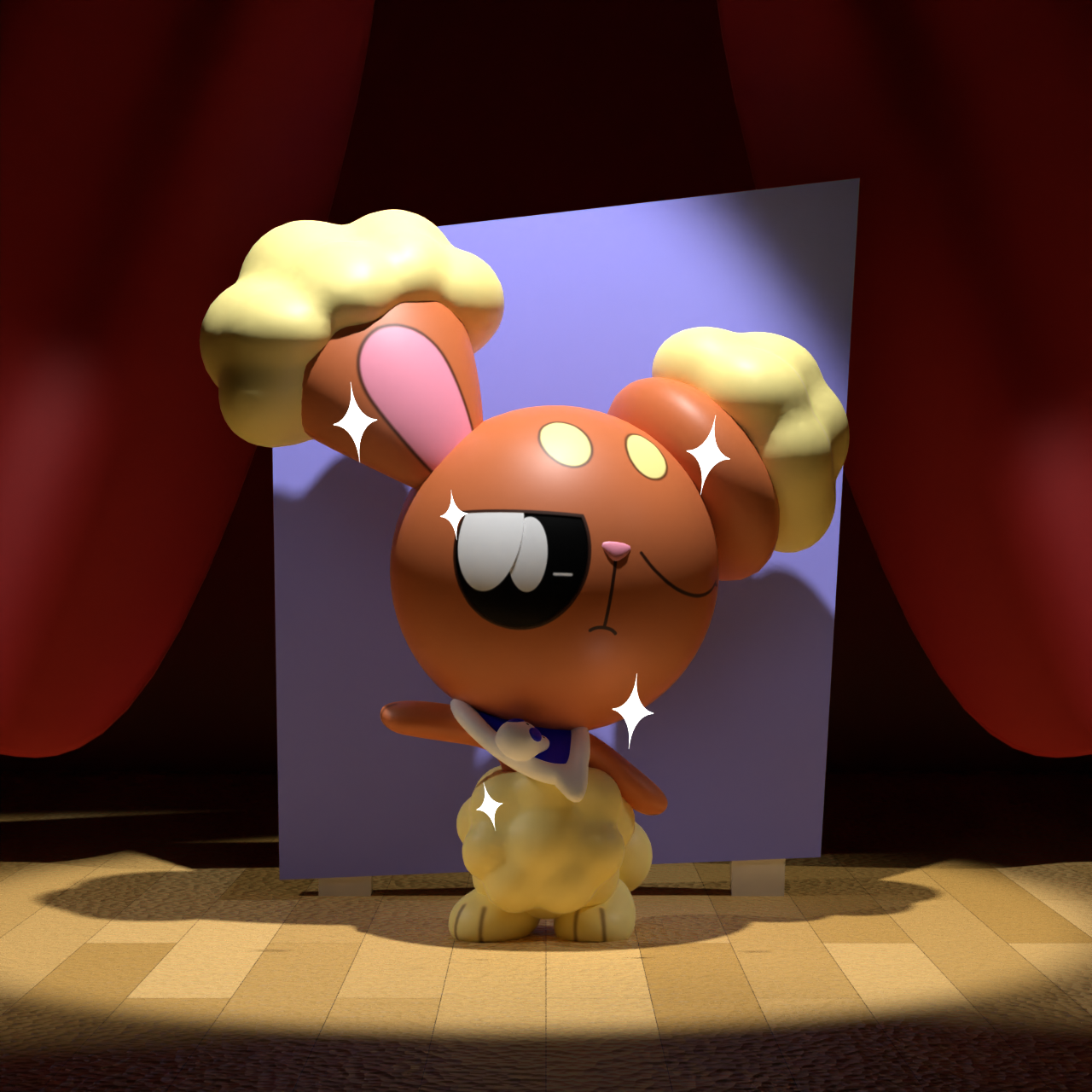 Lulu showing off on the stage. For LittleSobBlue