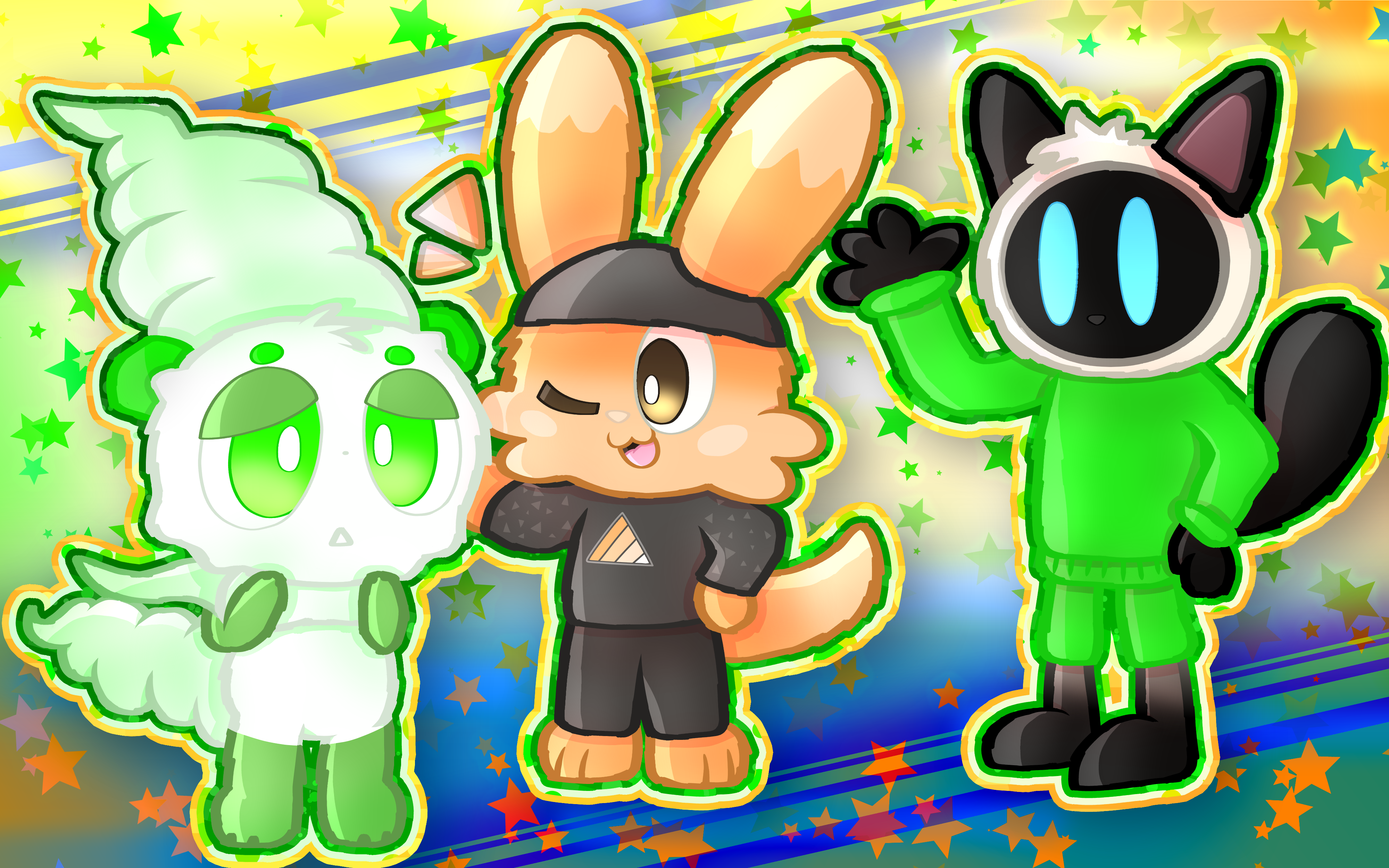 Featuring Takhwif, Nacho, and Cosmo (left to right)