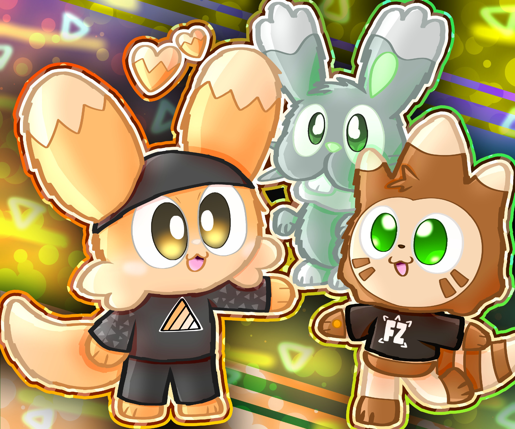 Featuring Nacho, Catchibun, and Feizoy (left to right)