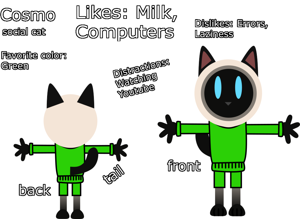 Fun fact: this character was designed using Scratch's vector sprite editor. One of my earliest characters.